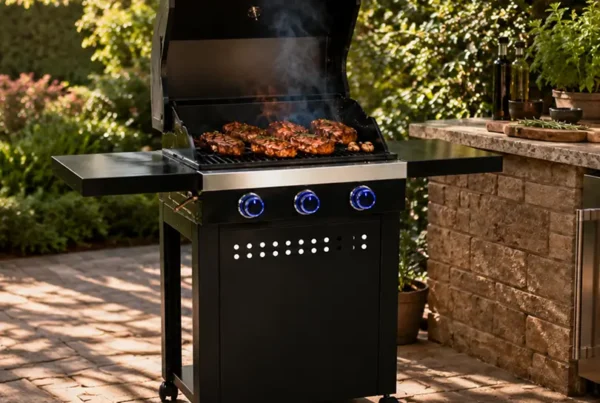 Gázgrill kerti grillezéshez.